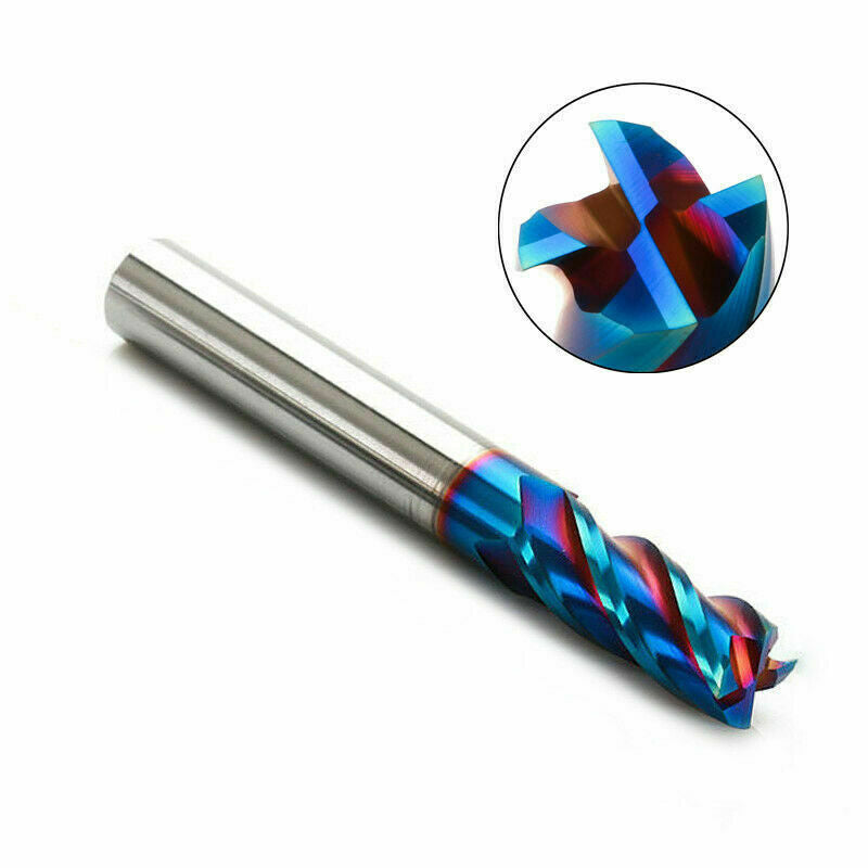 10mm HRC65° 4F Nano Tungsten Carbide End Mill Milling Cutter For Stainless Steel
