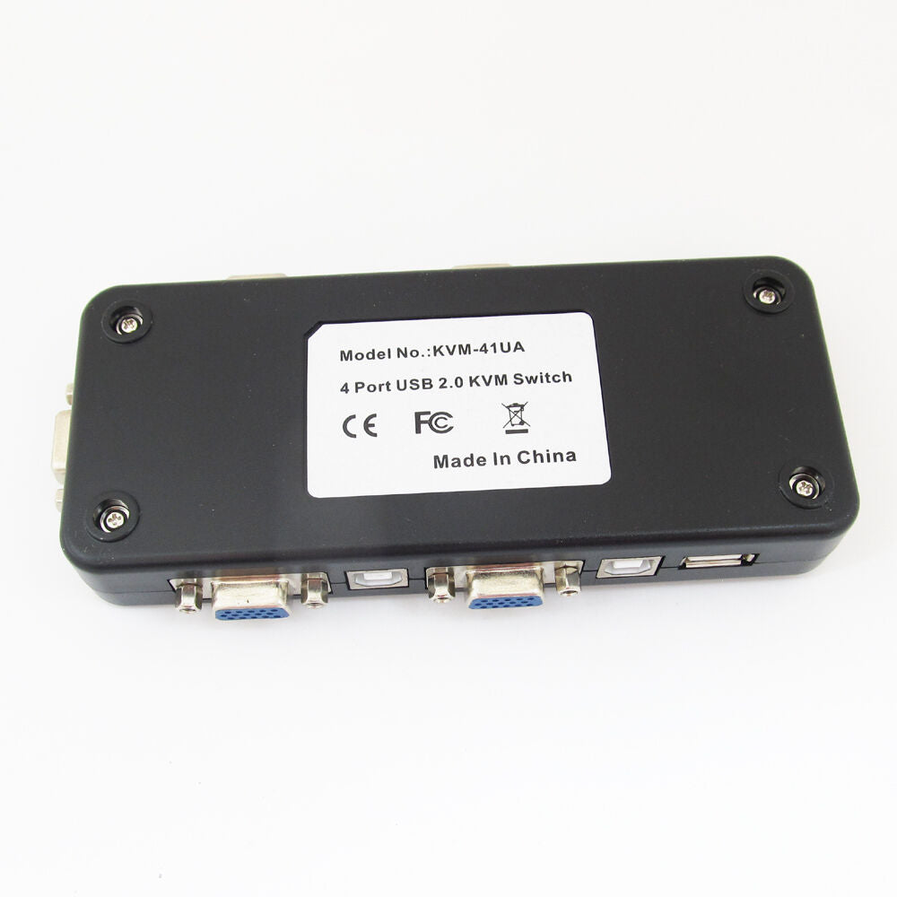 1pc KVM Switch Box 4 Port USB 2.0 SVGA VGA Keyboard Control Up to 4 Computers