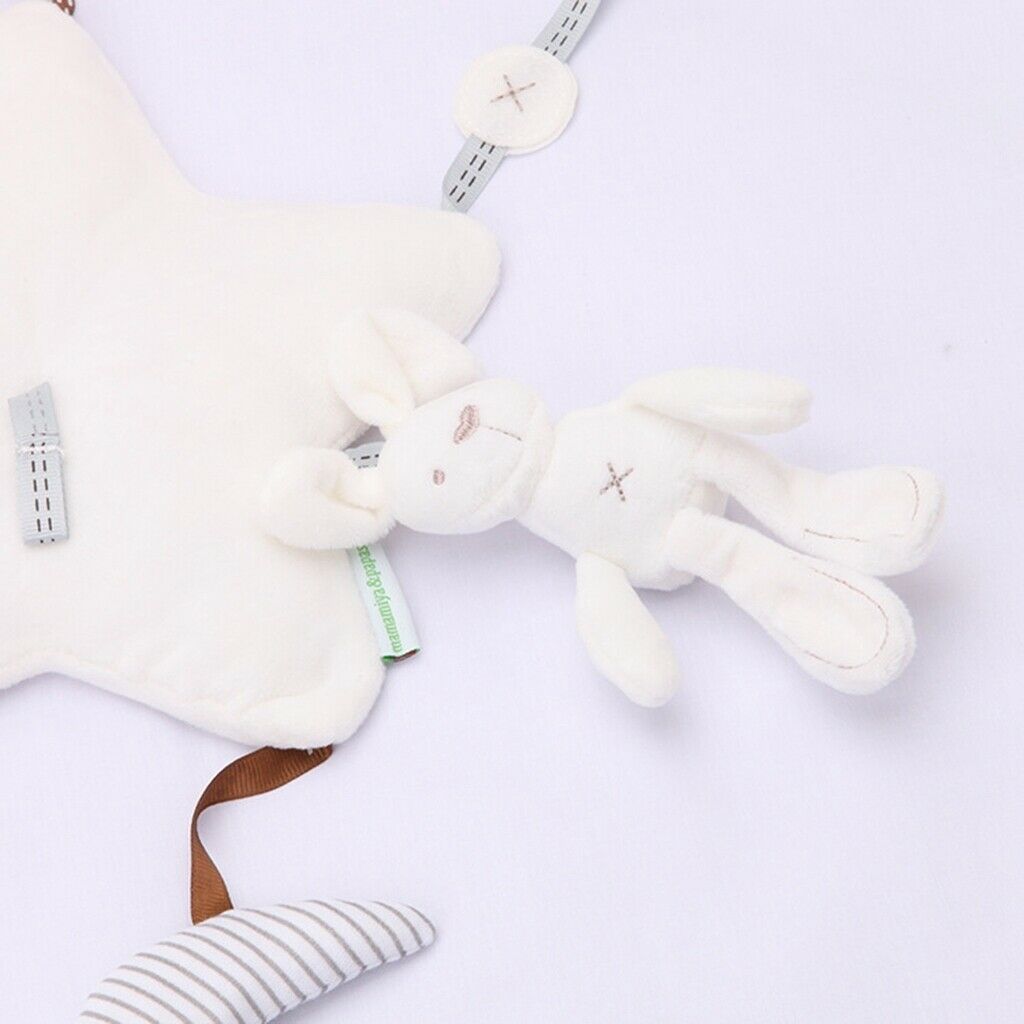 Baby Crib Music Mobile Hanging Rotating Playing Teether White
