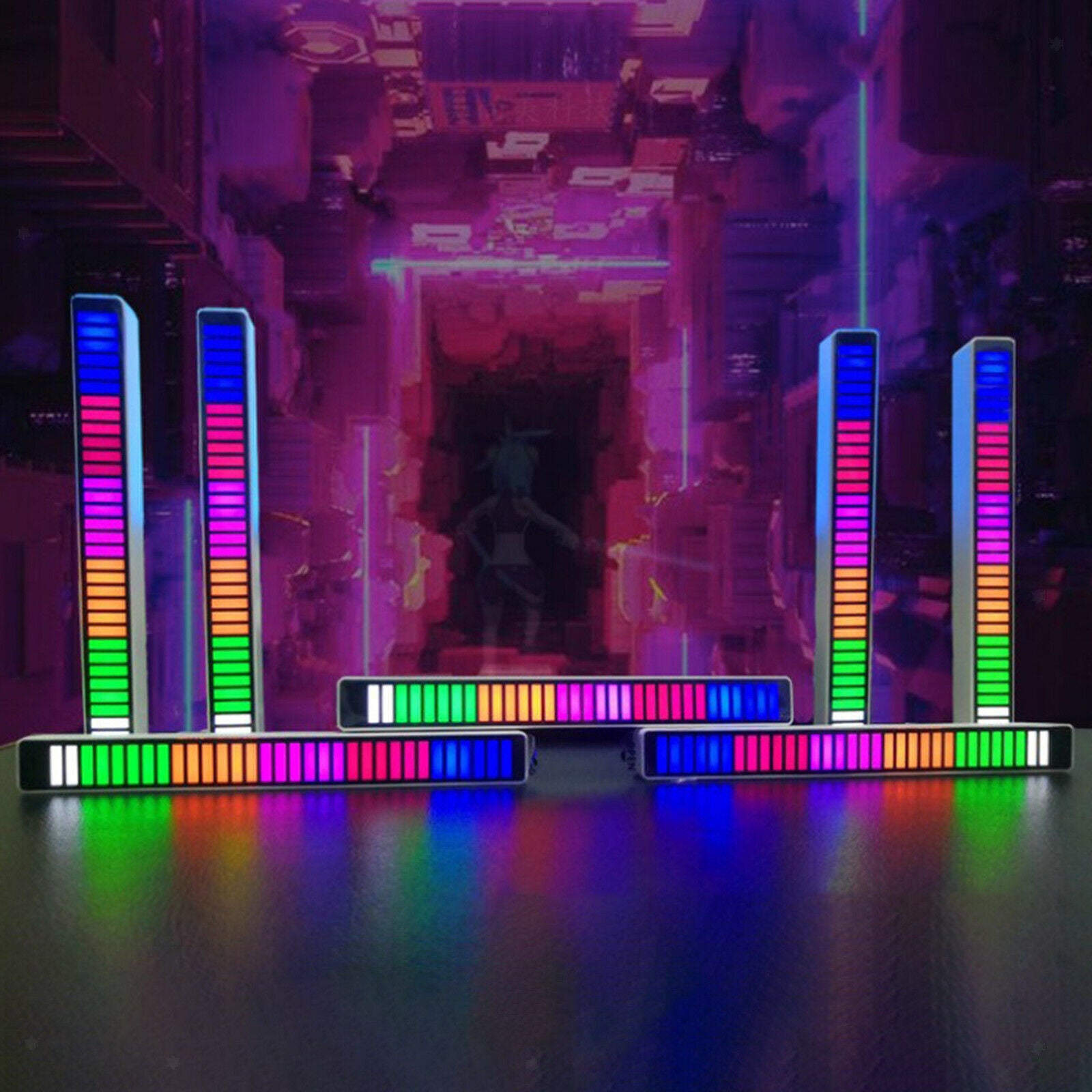 RGB Voice-Activated Pickup Rhythm Light LED Colorful Home Atmosphere Lamps