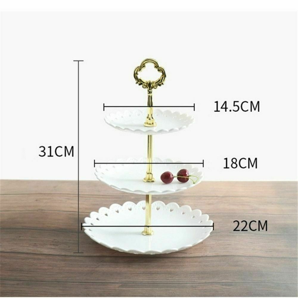 Fruit Plate Three-layer Cake Stand Dessert Table Home Table Decoration Trays