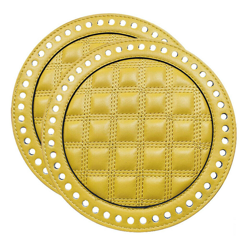 Round Crochet Bag Bottom Shaper Pad Insert Base for Purse Making Yellow