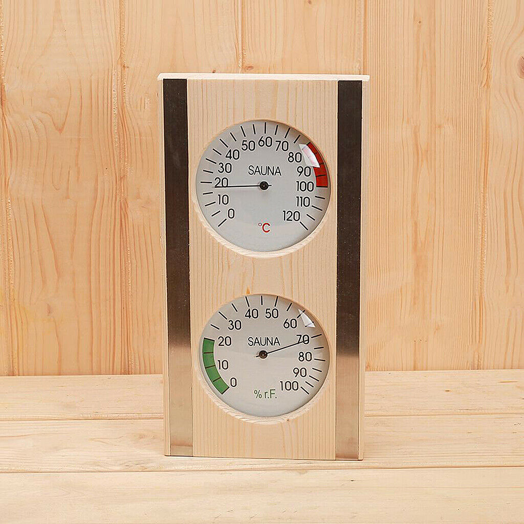 Wood Grain Sauna Thermometer Hygrometer 2 In 1 Indoor Household Accessories