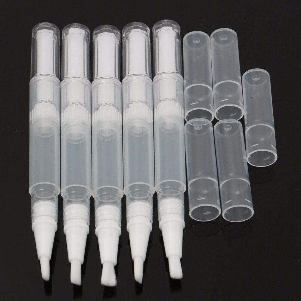 3ML Portable Tube Cuticle Oil Container Empty Pen Nail Polish With Brush Head
