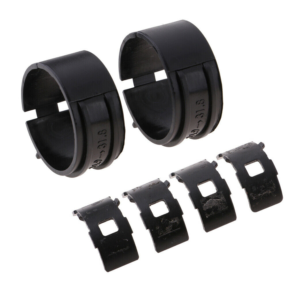 2 Pairs Bike Front Derailleur Clamp Adapter Reducer 34.9mm to 31.8mm Plastic