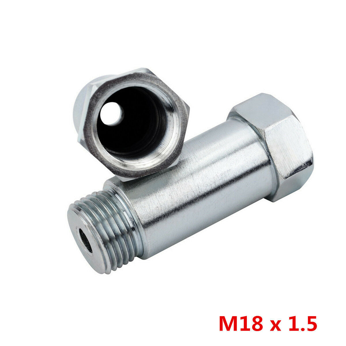 45mm Nickel Plated Straight O2 Oxygen Sensor Extension Spacer CEL Fix- M18x1.5