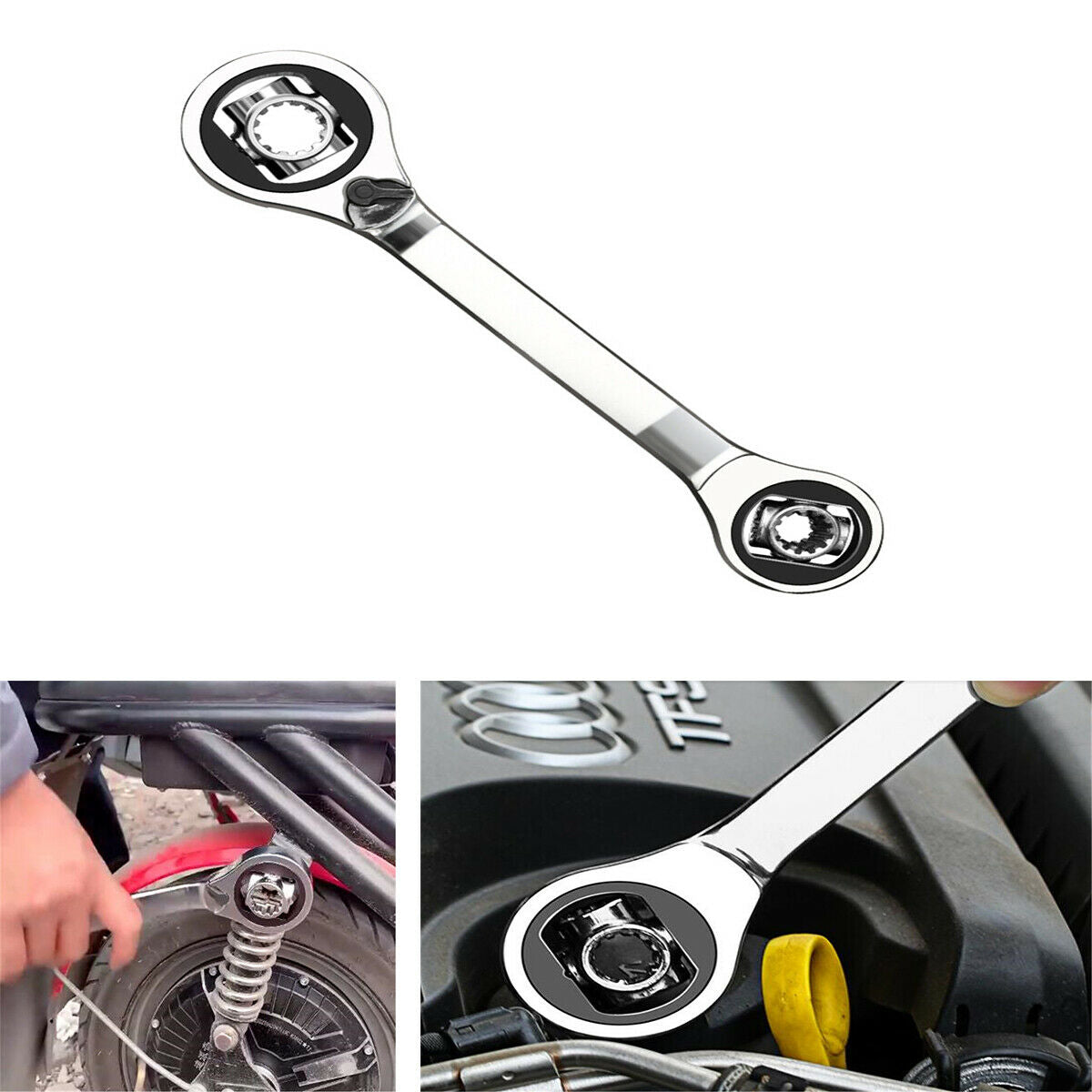 1PCS Universal 8-in-1 Ratchet Wrench Socket Convertible Vise Car Repair Tool
