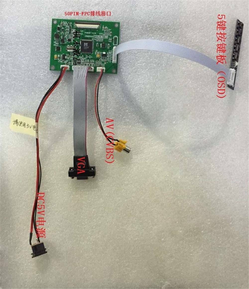 For 3.5" 640x480 Resolution LCD Screen VGA AV LCD Controller Board Work PD035VX2