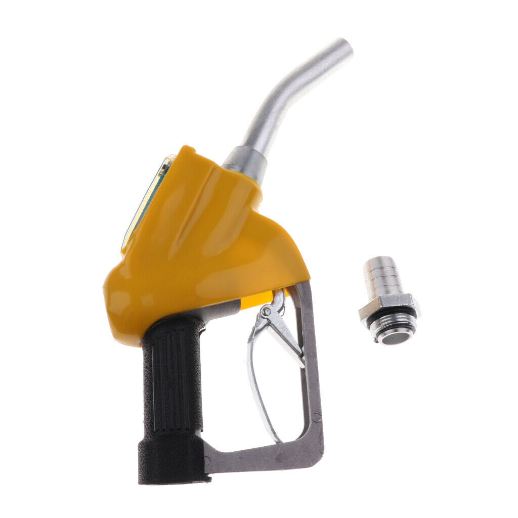 1" Nozzle Petrol Oil  Gun with Electronic In-line Flow Meter Yellow