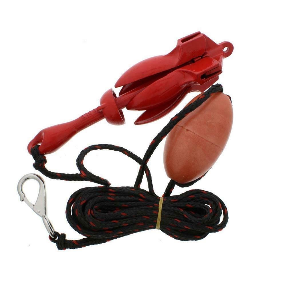 Folding Anchor Buoy Rope Kit for Boat Kayak Canoe Fishing Sailboat