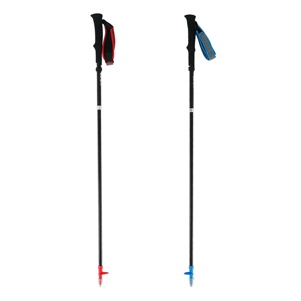 Aluminum Alloy Hiking Walking Stick Trekking Pole & Tungsten Steel Tip