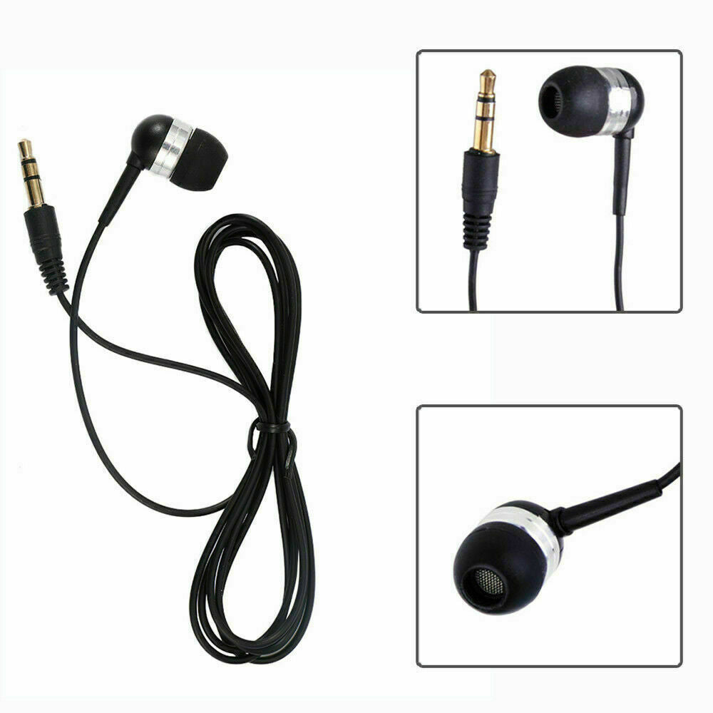 US Single Side 3.5mm Headset In Ear Mono Wire Earbud Earphone Headphone Earpiece