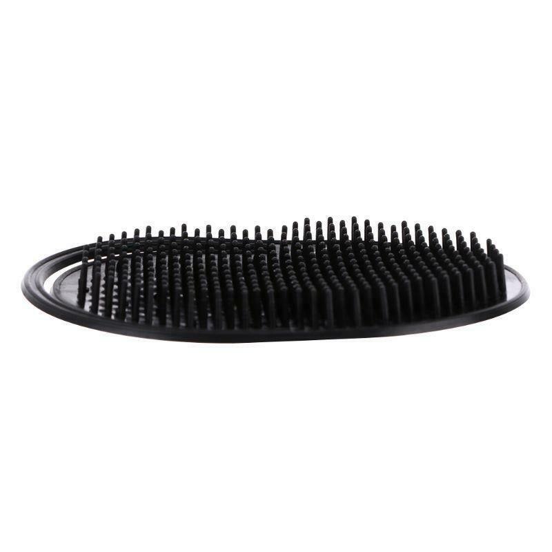 2 Pcs Pocket Travel Hair Comb Brush Men Beard Mustache Palm Scalp Massage Black