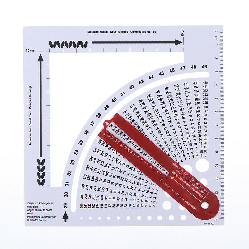 Knitting Gauge Converter Knitting Calculator Counting Sewing DIY Accessor.l8