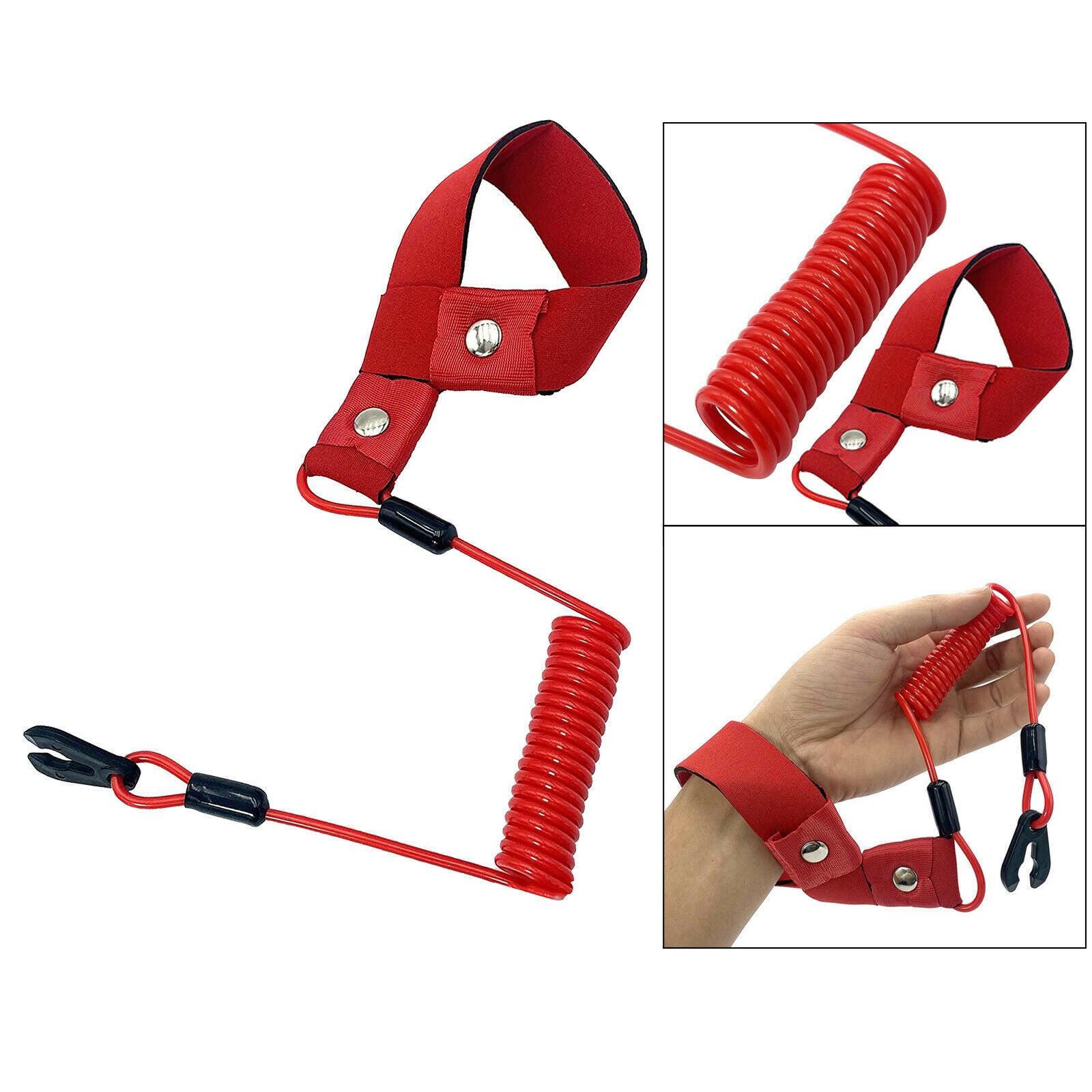 Engine Stop Emergency Switch Key Lanyard Cord for Yamaha Outboard Waterproof