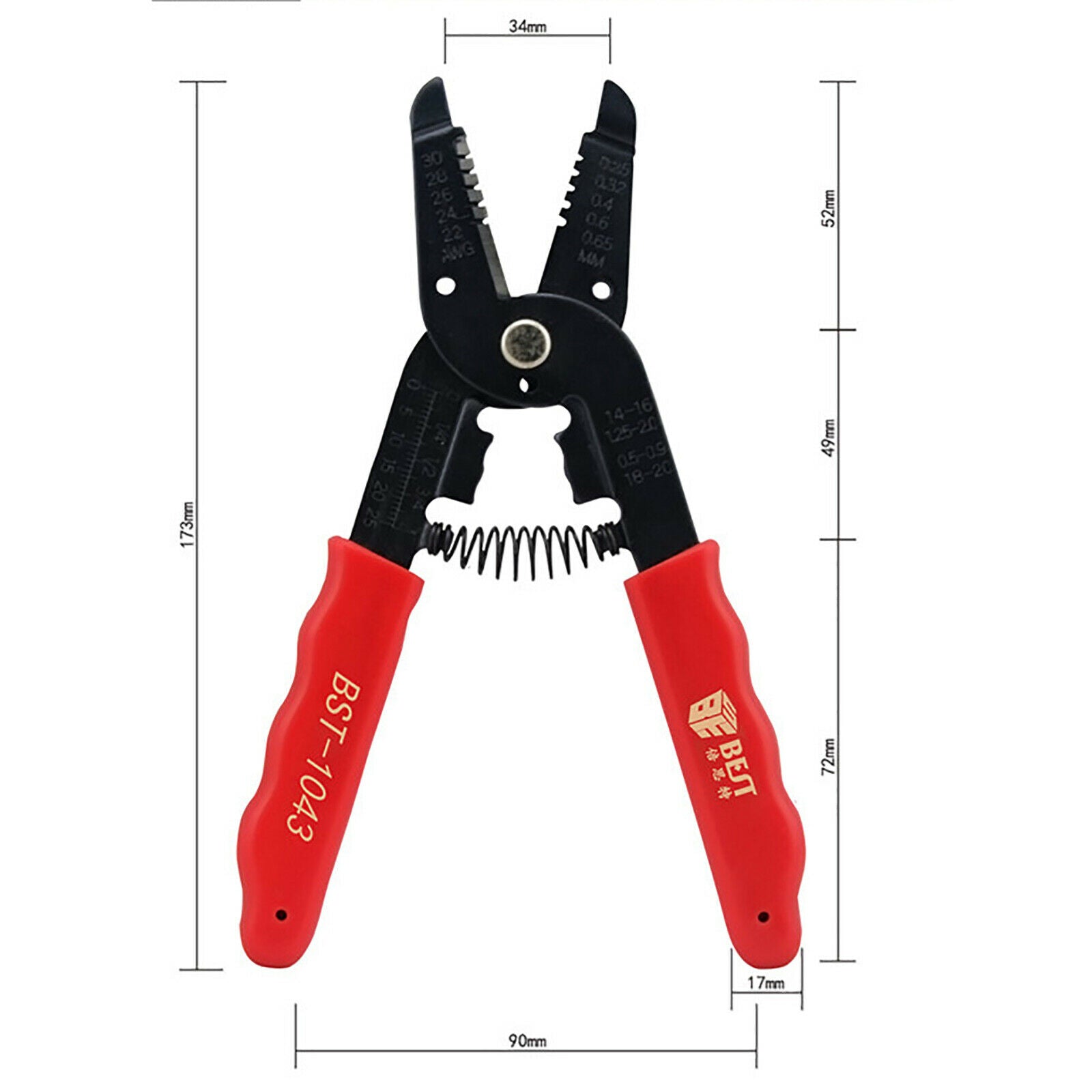 1Pcs BST-1043 Adjustable Multi-Tool Wire Stripper Cable Wire Crimper Tool Plier