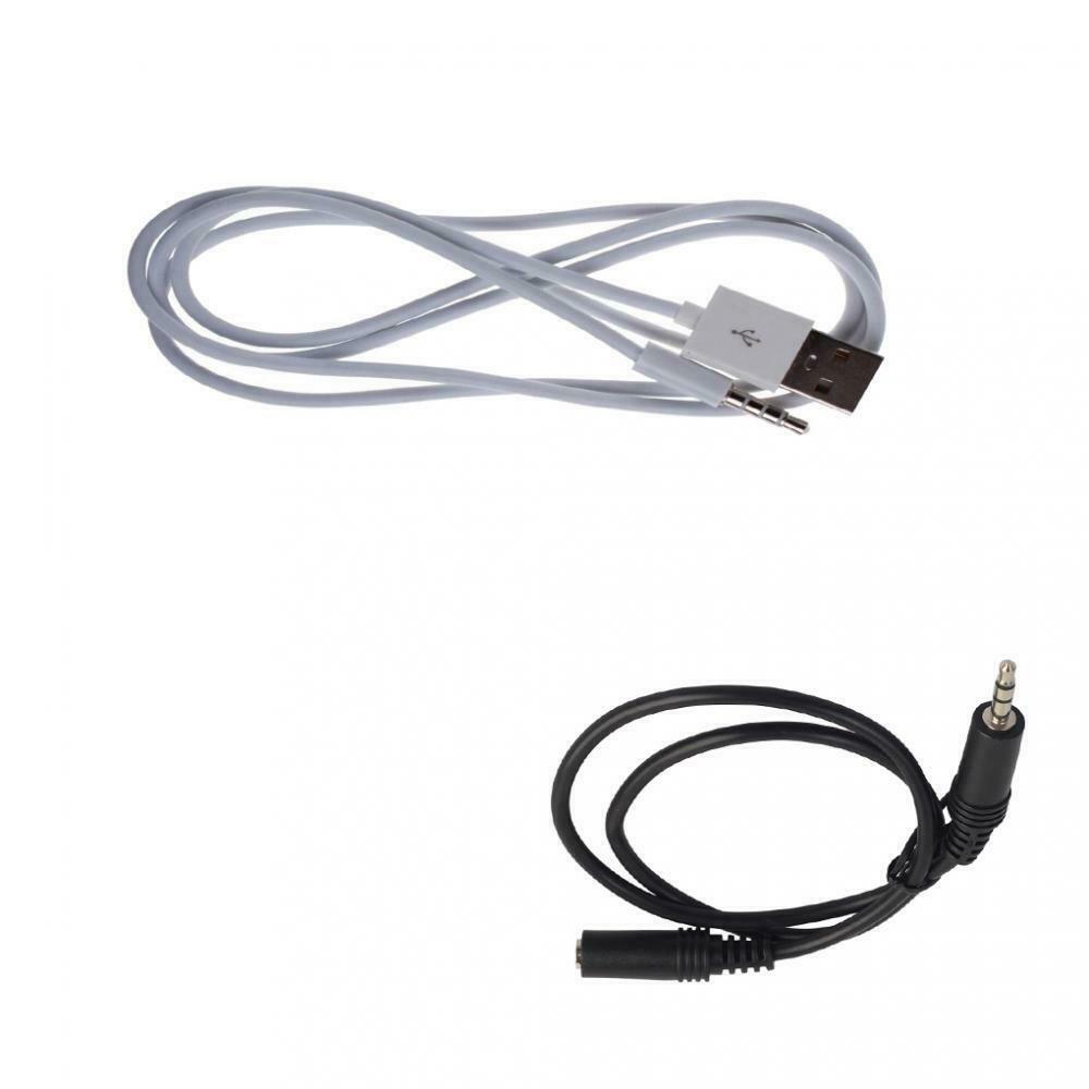 Universal 3.5mm Male to Female Extension Cable and 3.5mm M to USB 2.0 M Stereo