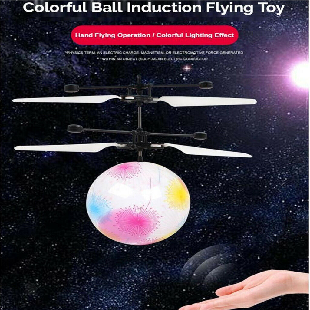 Hand Flying UFO Ball LED Induction Suspension RC Airplanes Flying Toys