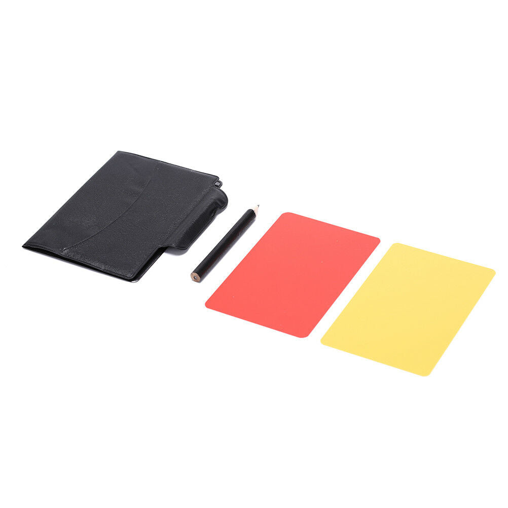 Professional Soccer Referee Wallet Football Red Yellow Card Pencil Log Boo.l8