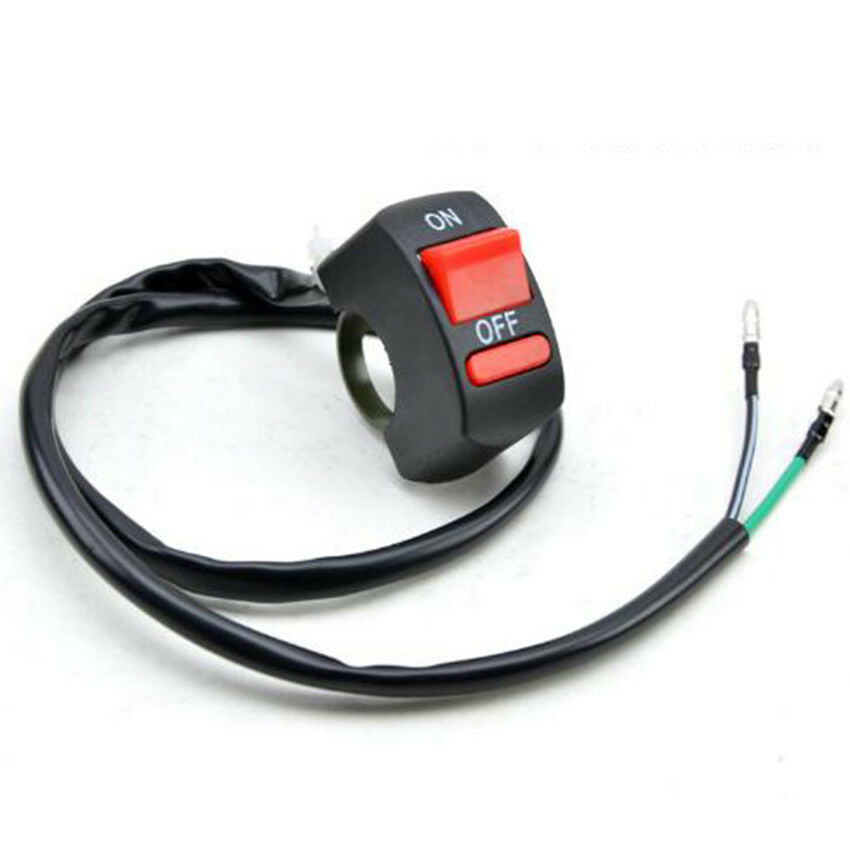 Motorcycle 7/8'' Handlebar Headlight Spot Light ON OFF Red Indicator Switch
