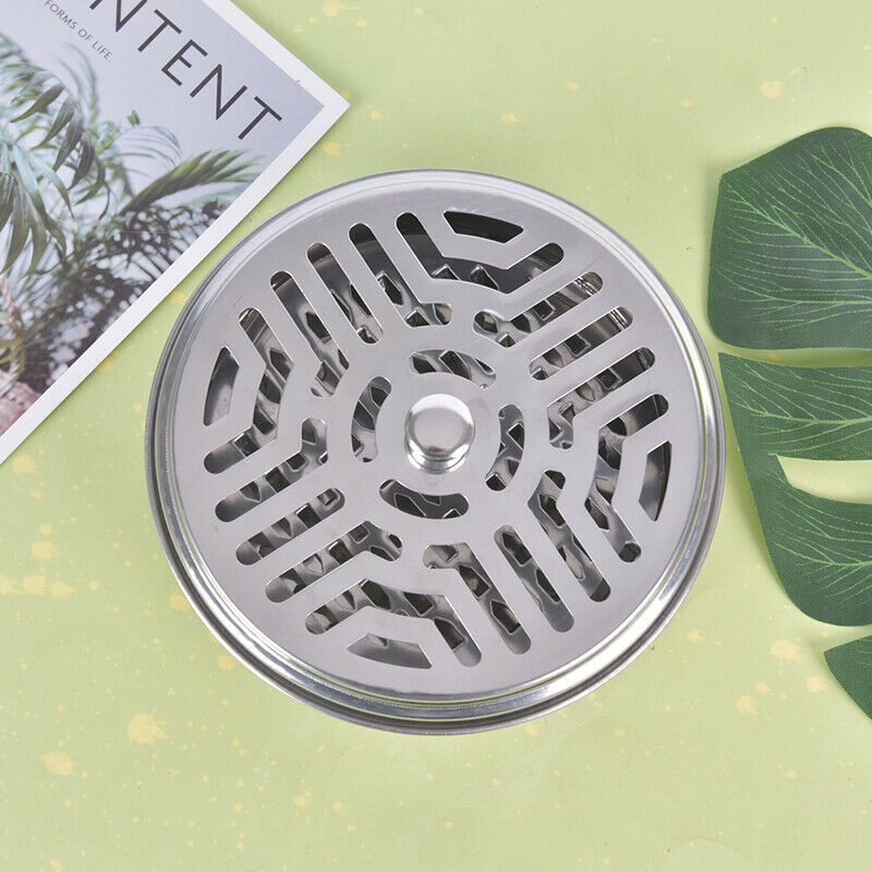 Mosquito Coil Holder Tray Frame Safe Metal Round Rack Plate Portable With.l8