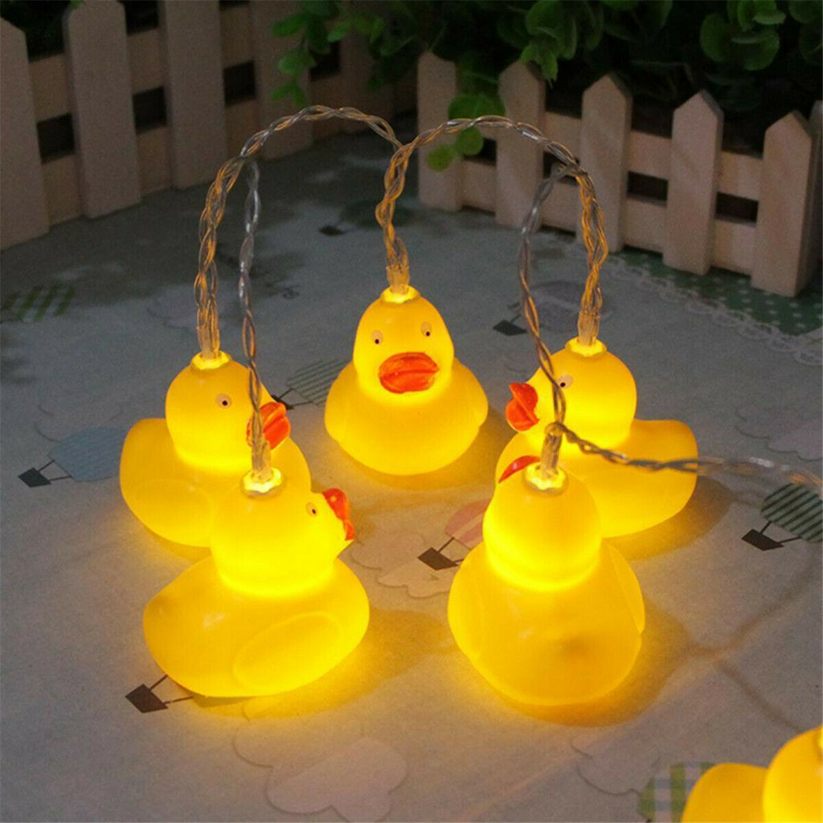 Cute Little Yellow Duck LED String Light Xmas Garden Patio Tree Kids Room Decor
