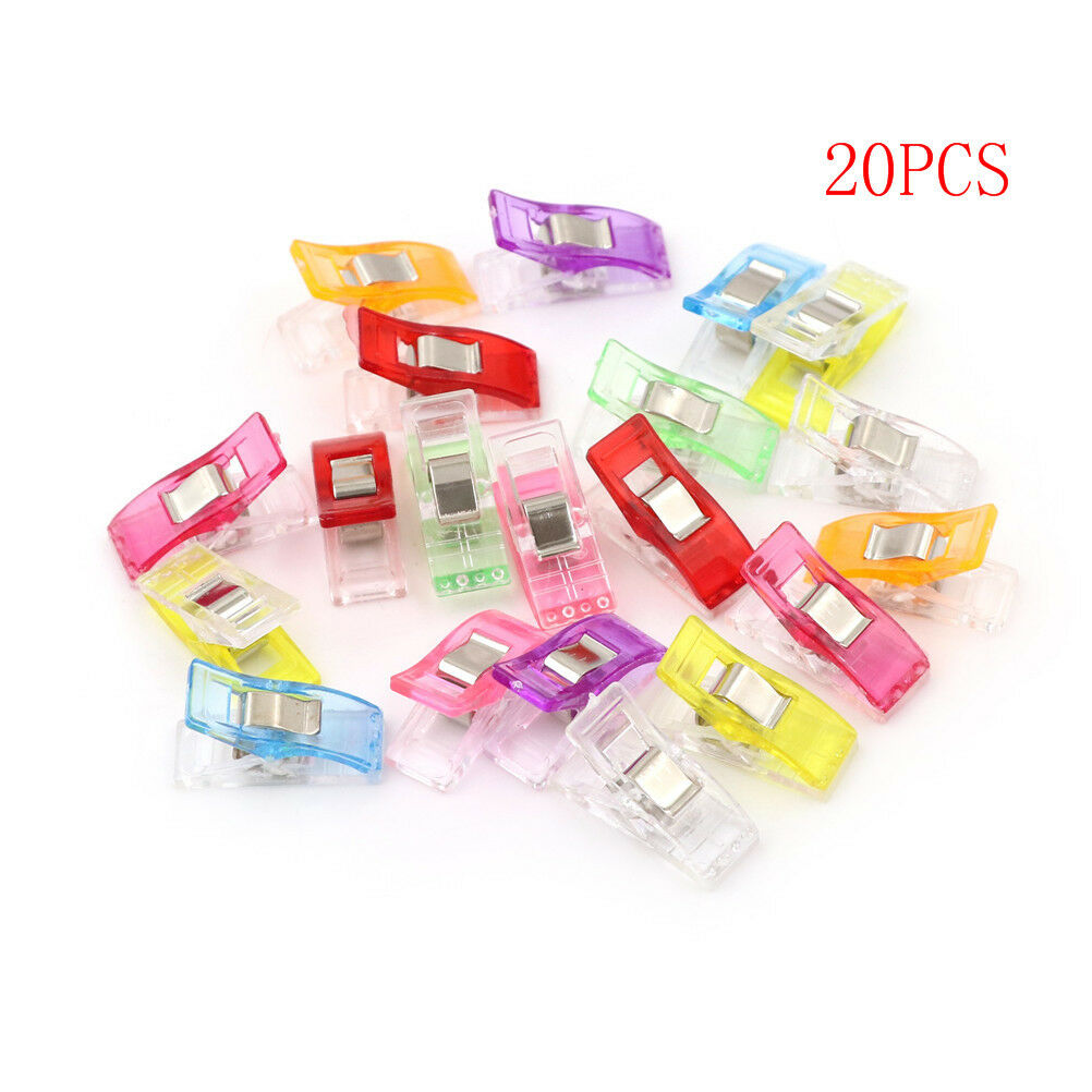 20PCs Plastic Clip Clamps For Patchwork Sewing Quilt Clip Tools Food Bag Clip Tt