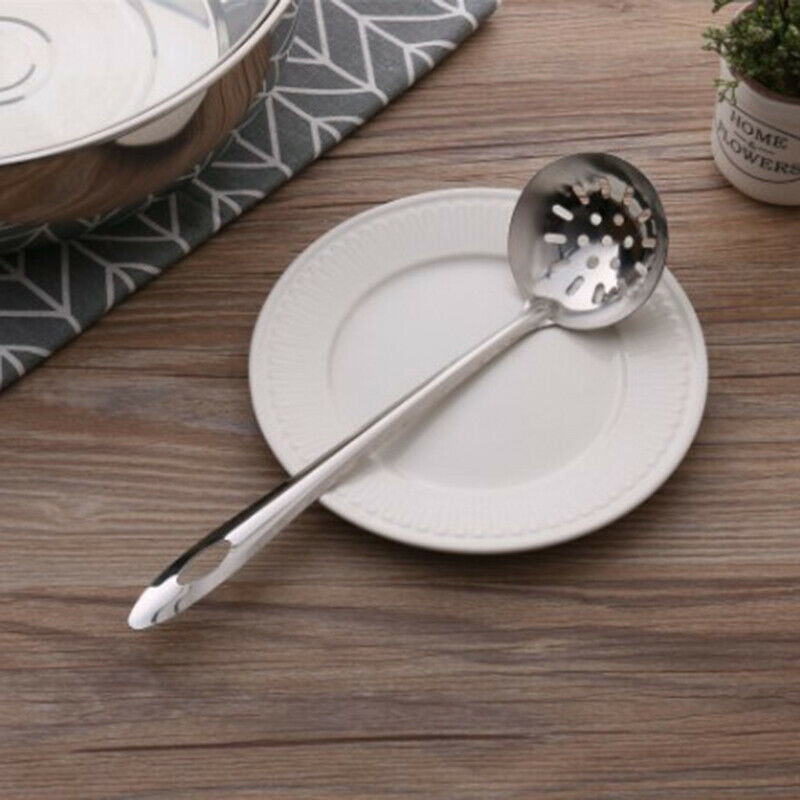 2pcs 7cm Stainless steel Spoon + Colander Hot Pot Long Handle Spoo.l8