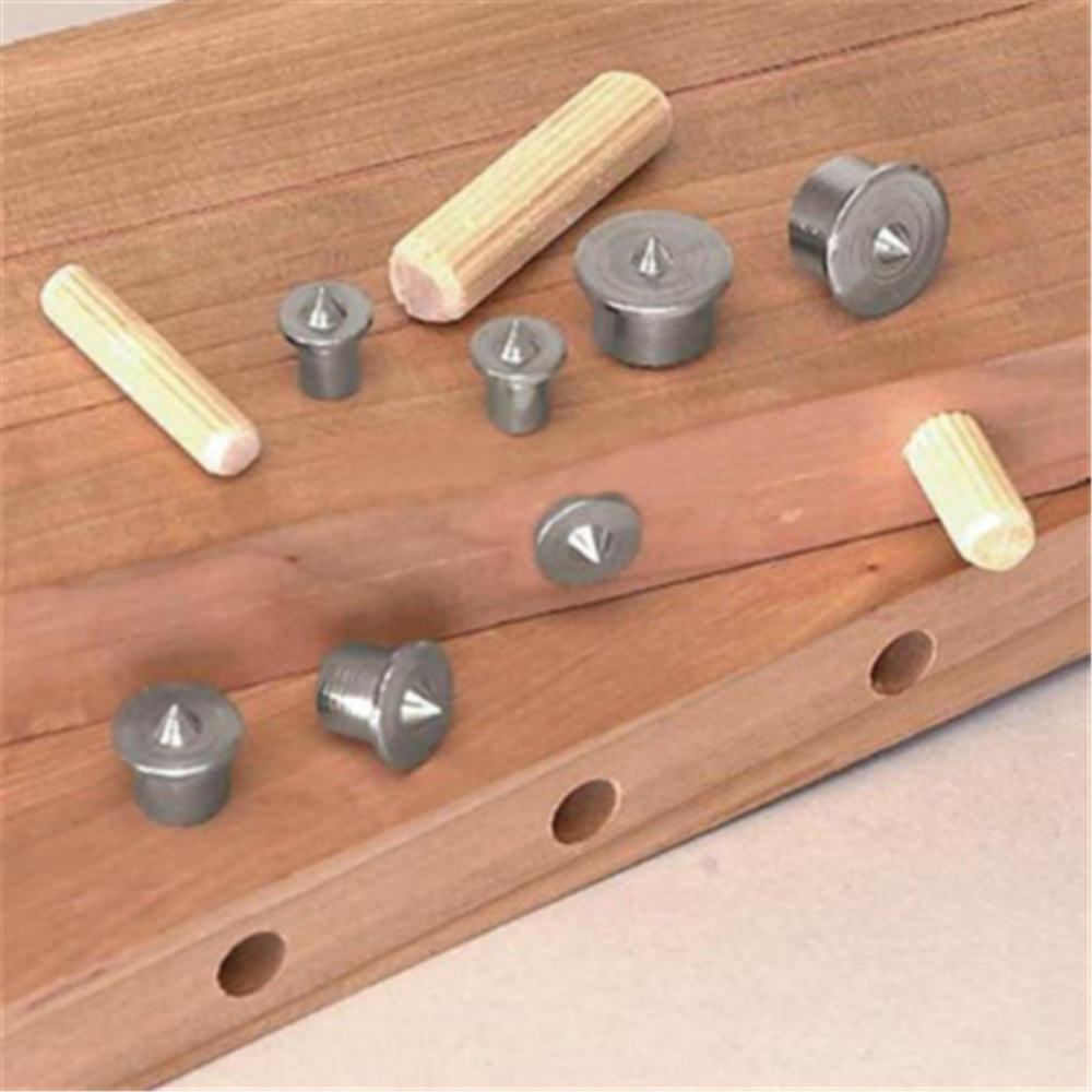 8Pcs Dowel Pins Center Point Kit Woodworking Craft Clamp Steel Tools 6/8/10/12mm