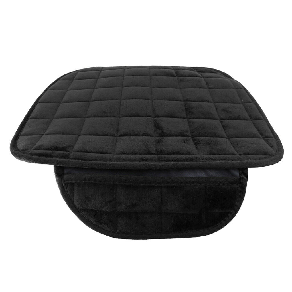 1 Universal Front & Rear Car Auto Winter Seat Cushion Seat Cover Pad Black