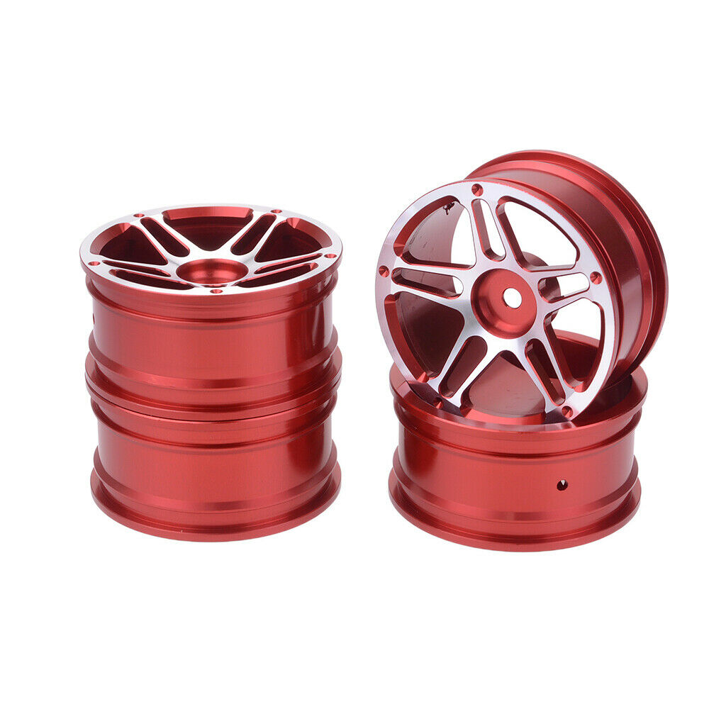 1.9inch Heavy Duty Metal Wheel Rim 1/10 RC Crawler Red for Sakura SCX10 TRX4