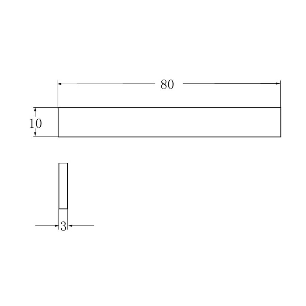 2 Packs DIY Bone Blank Saddle 80x3x10mm for Accoustic Classical Guitar Banjo