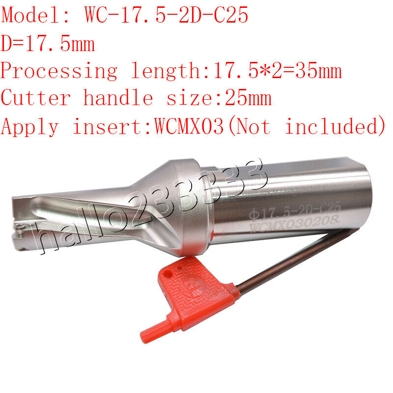 WPD175-C25-2D U drill /indexable drill/Φ 17.5mm C25-2D For WCMX030208 insert