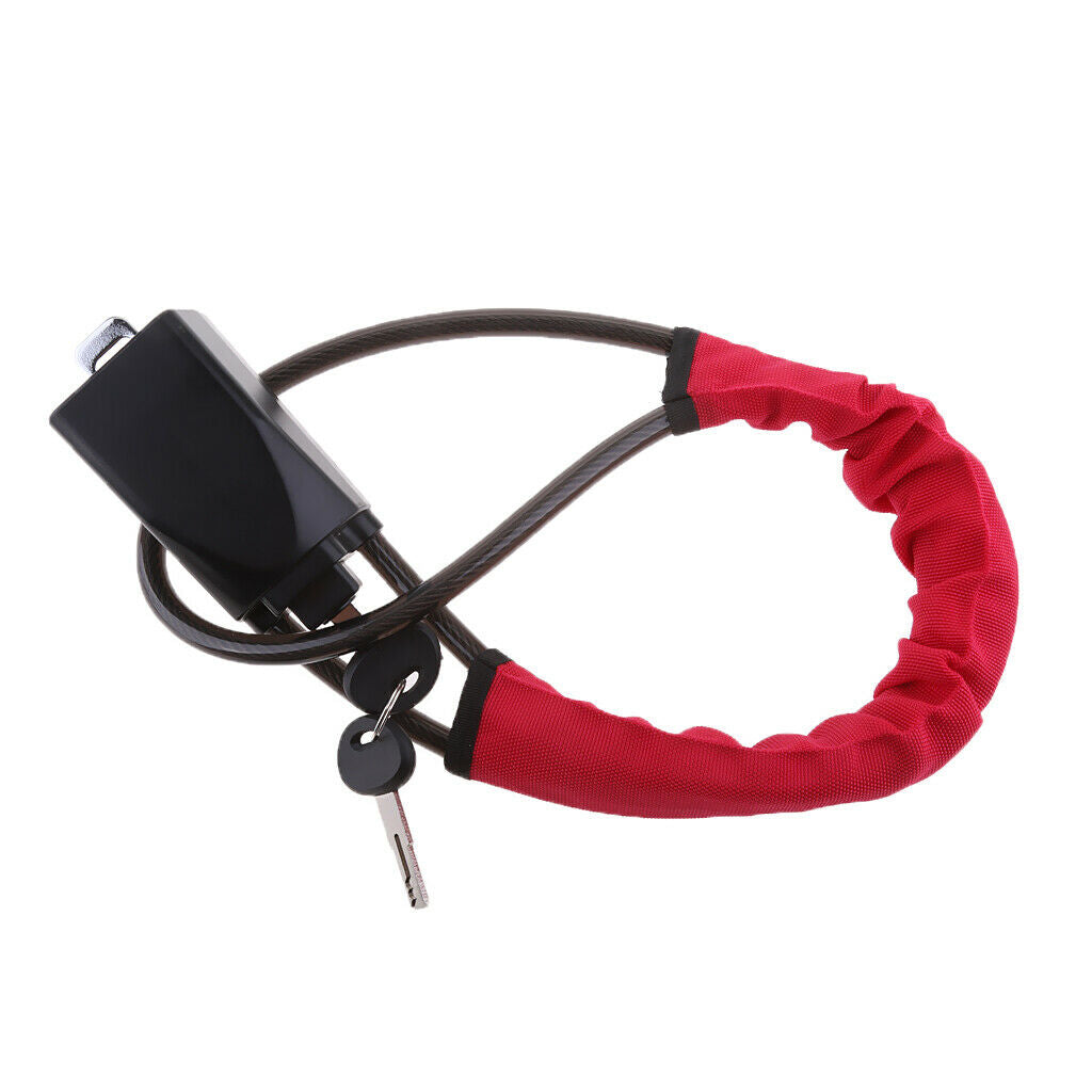 1piece Car Thicken Wrapped Steering Wheel Lock Anti-theft Steel Strap Black