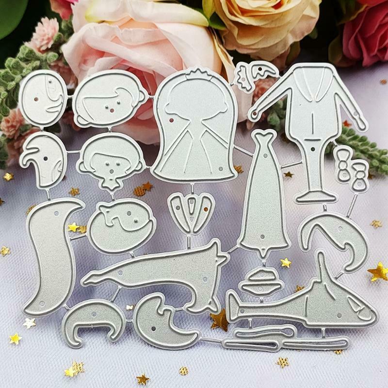 Wedding Couple Metal Cutting Dies Stencil DIY Scrapbooking Album Paper Card Mold