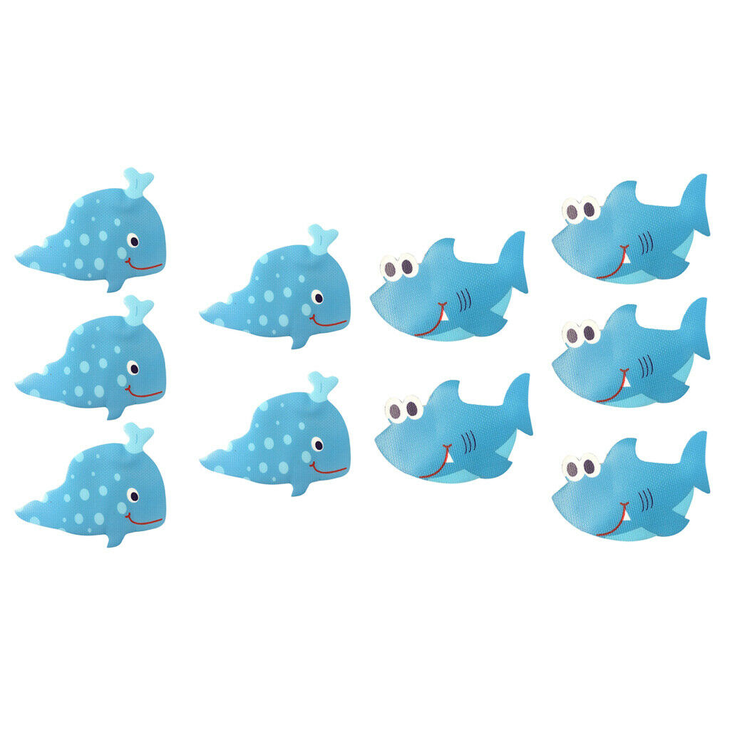 10pcs Bath Tub Shower Stickers -Animal Decals Non Slip Applique Anti Skid