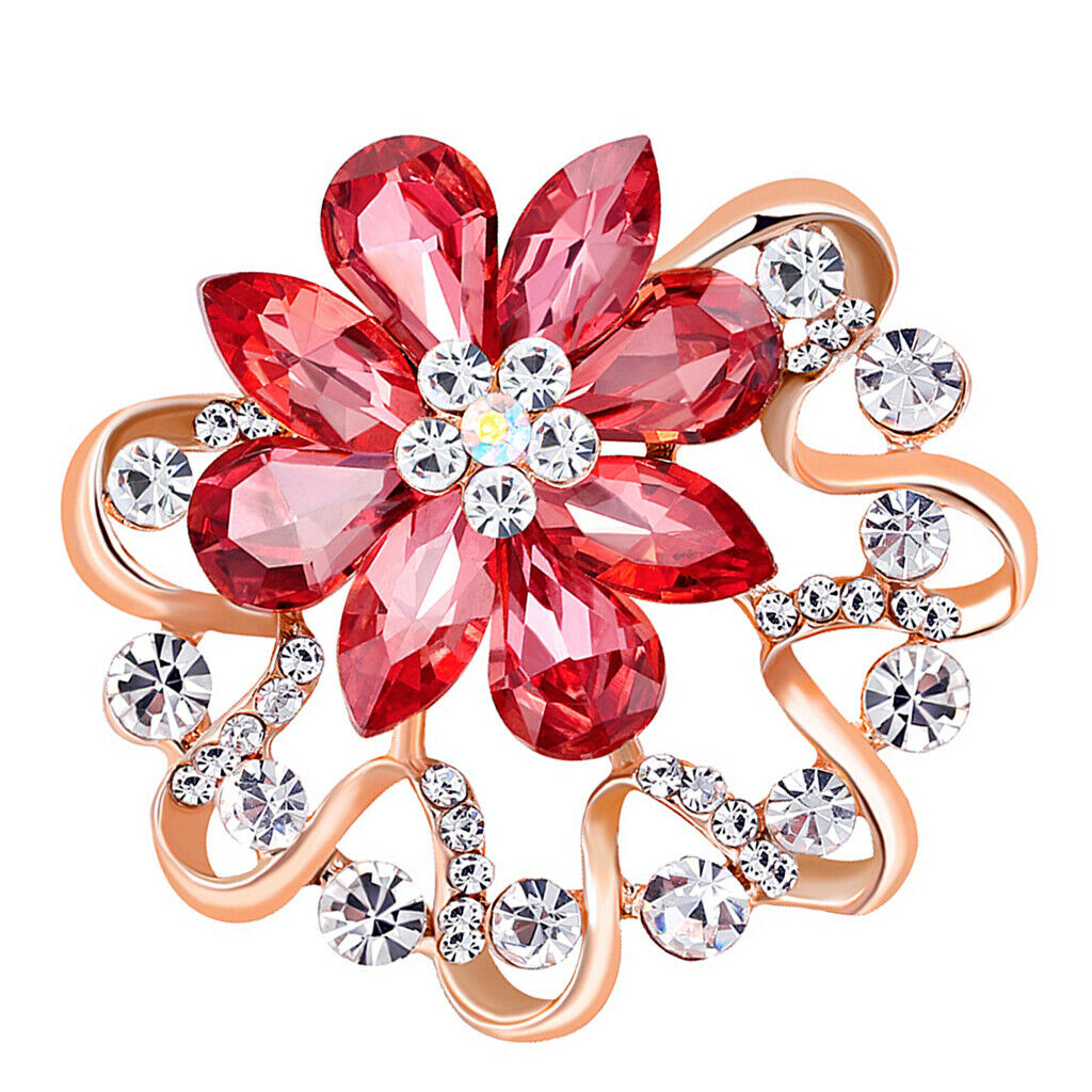 Women Scarf Buckle Ring Clip Holder Silk Scarves Jewelry Crystal Brooch Gift