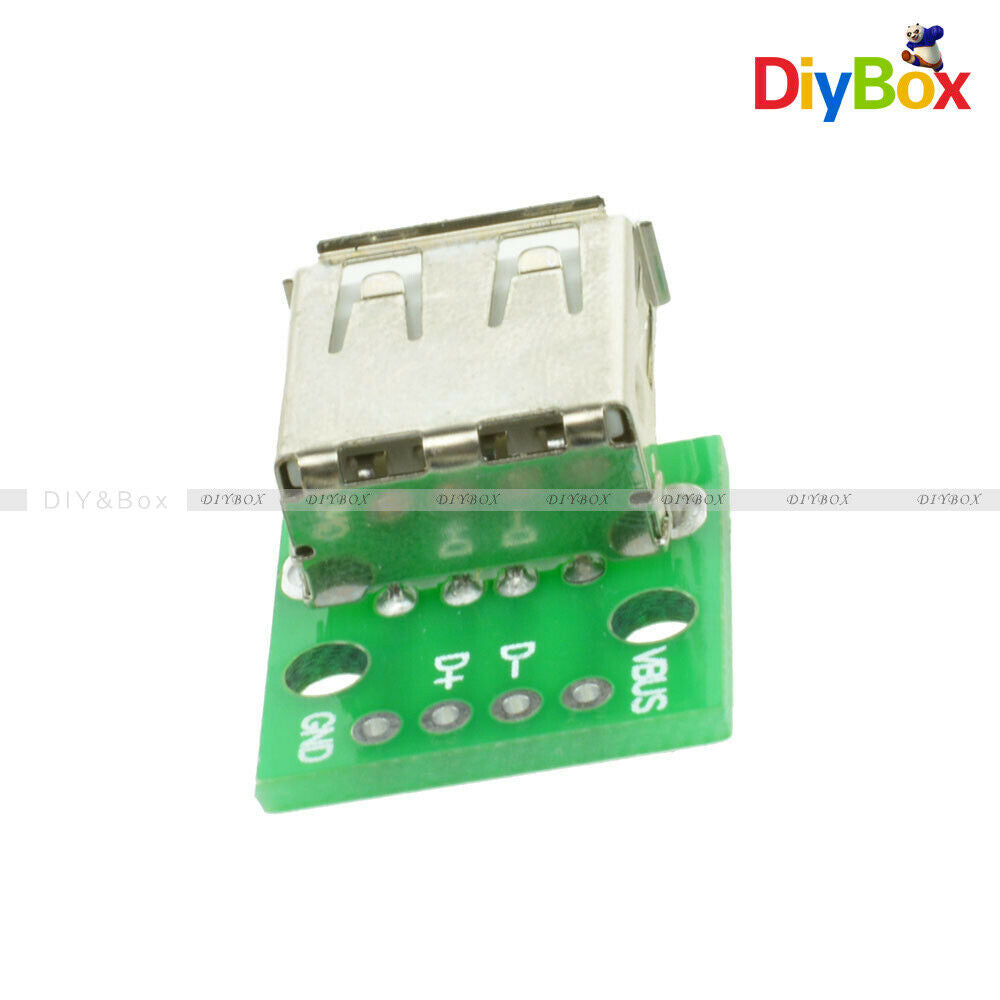 10Pcs Female Type A USB To DIP 2.54MM PCB Board Adapter Converter For Arduino