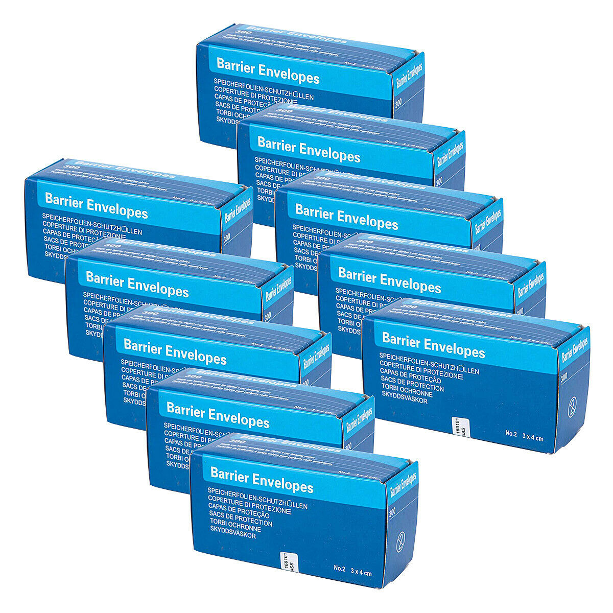 10Kits Dental Barrier Envelopes SIZE #2 for X-Ray ScanX Phosphor Plates 3000PCS