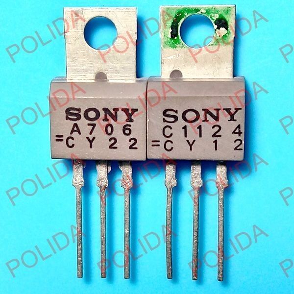 1pair Transistor SONY TO-202 2SA706/2SC1124 A706/C1124