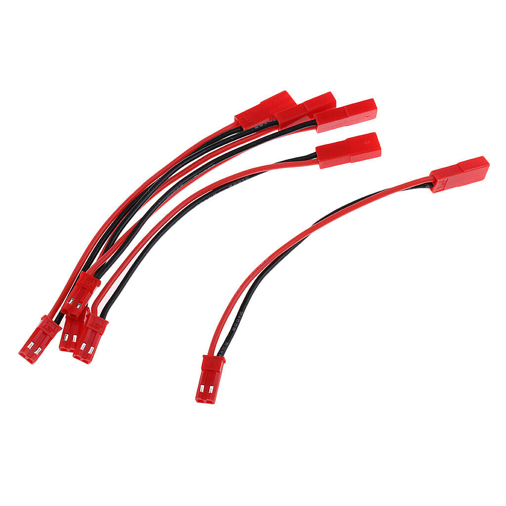 5x 100mm JST 2-Pin Male to Female Connector Plug Wire Cable Adapter Harness