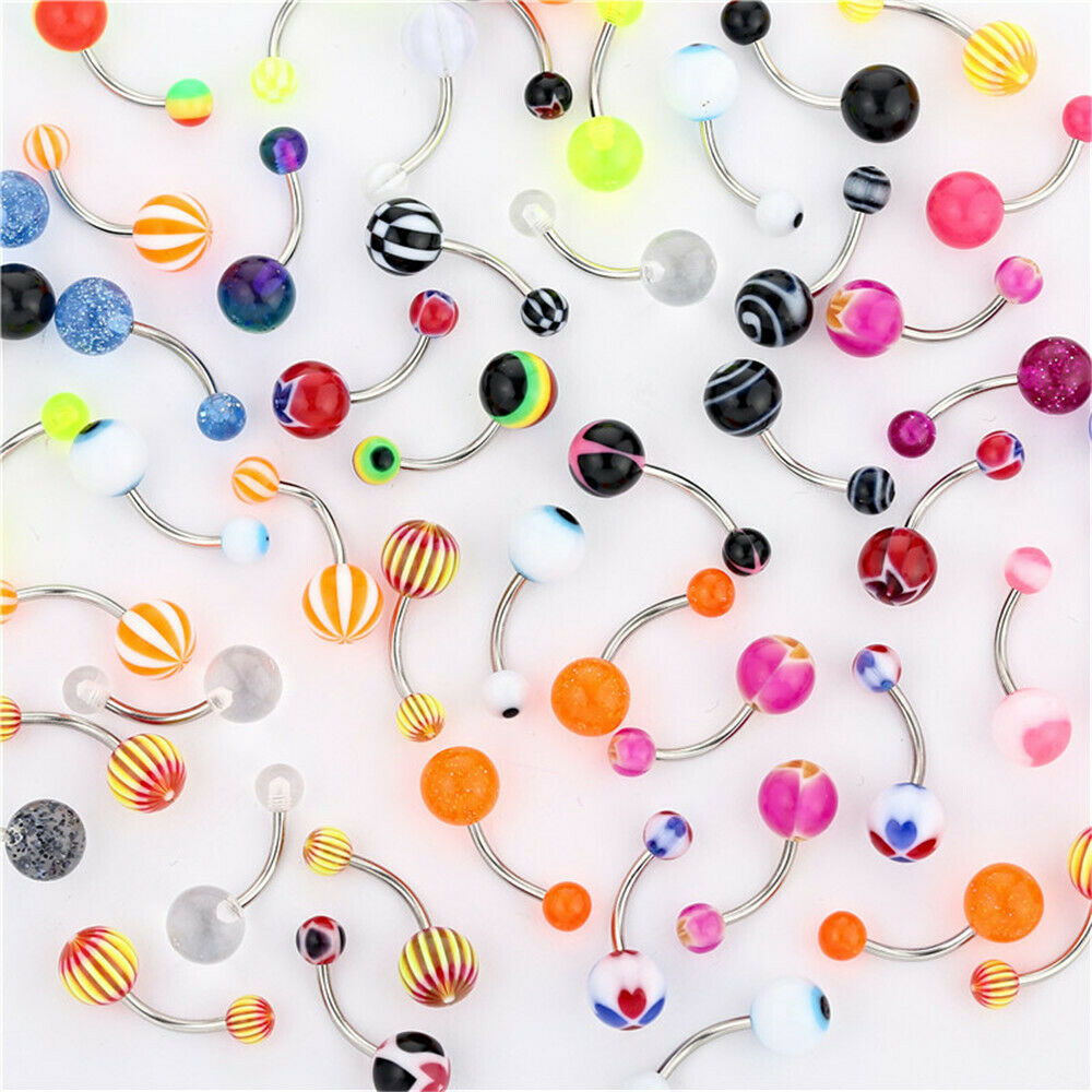 Wholesale OF MIXED STYLE BELLY BARS / NAVEL RINGS PIERCINGS Jewelery 30PCS