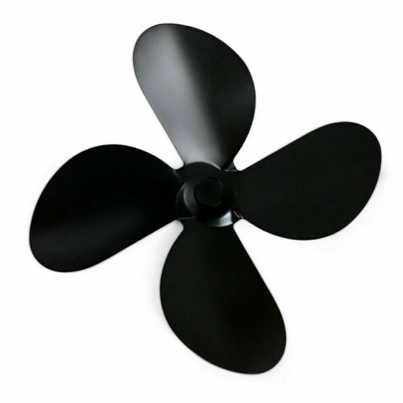 4 Blade For Wood Stove Fan Fireplace Fire Heat Power Saving Eco fan Replacement