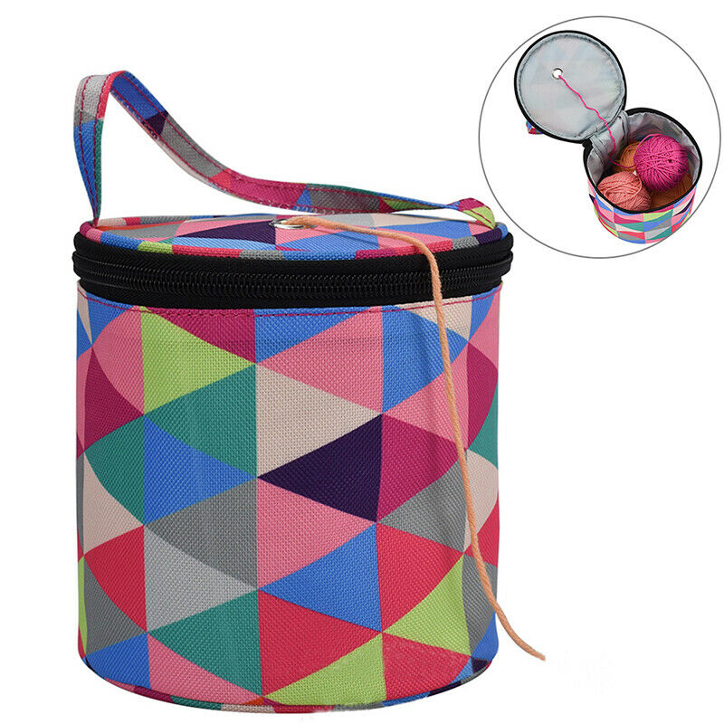 Colorful Woolen Yarn Storage Bag Knitting Crochet Ball Holder Tote Organ ReQ SJ