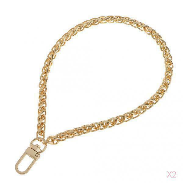 2 Pieces 20cm Bag Chain Replacement for Handbag Bag Accessories Golden