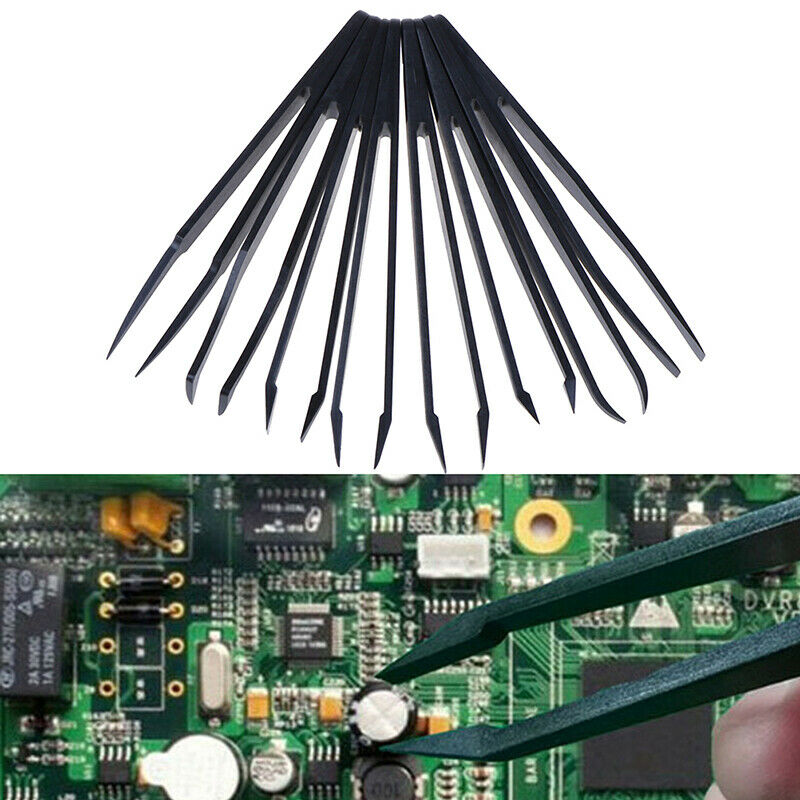 8pc Anti-StaticElectronic Hand Tool Set Tweezers Plastic Tweezer Kit ESD F.l8