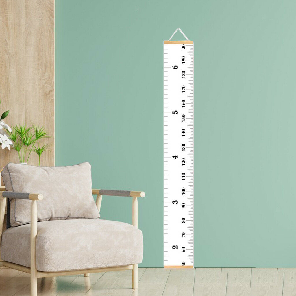 Wood Frame Hanging Baby Growth Chart Ruler for Kids Chart Baby Room Decor