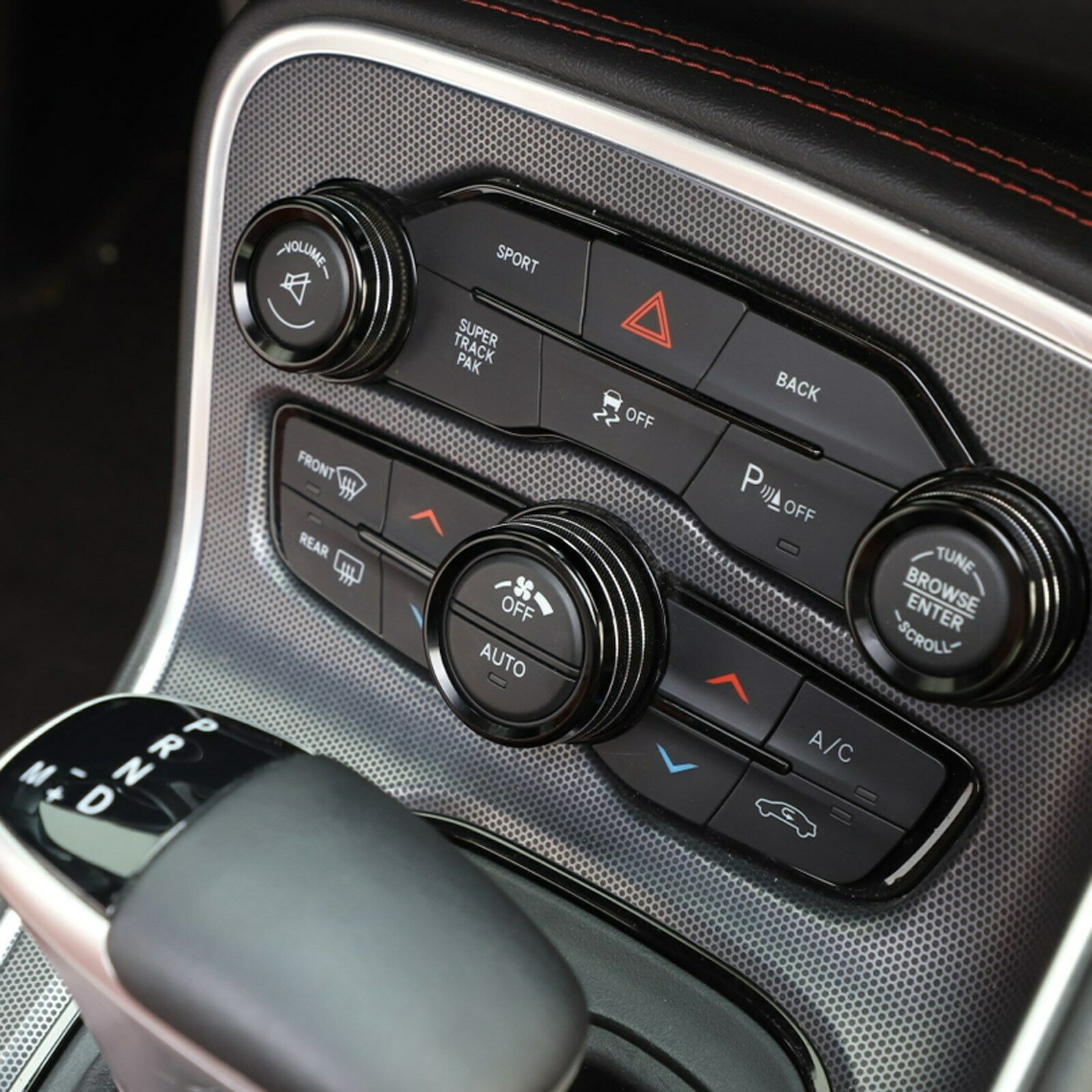 3PCS Air  Audio Switch Knob Trim Ring For RAM 12-17 Charger 15+ BLK CN