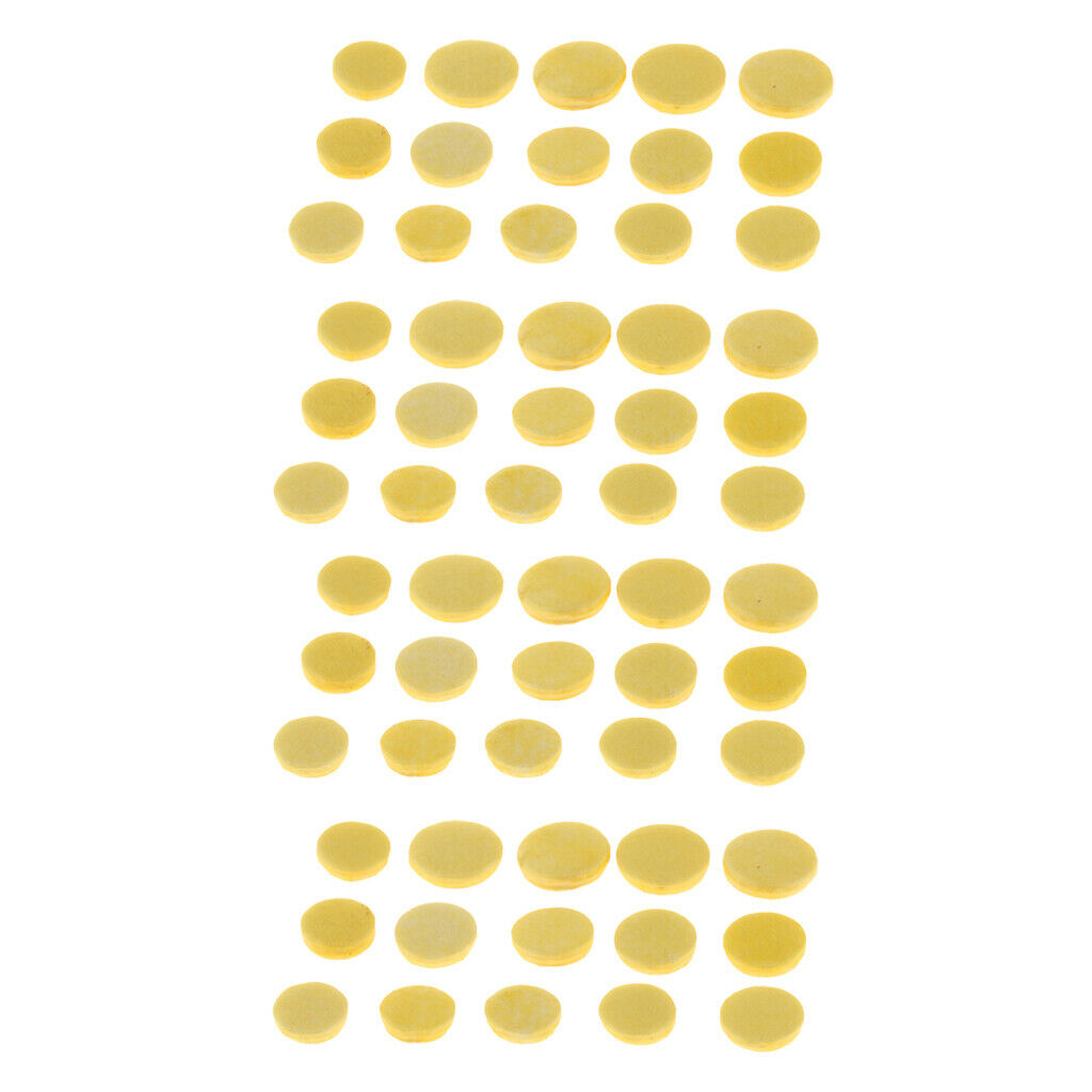 4 Pack Finest 10/9/8mm Dia Piccolos Pads Mats Yellow Woodwind Accessory