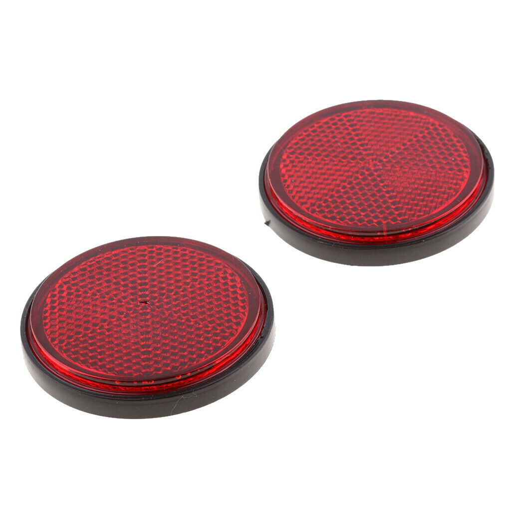 2 Packs 2inch 55mm Round Reflectors Marker Universal fits Motorcycle ATV
